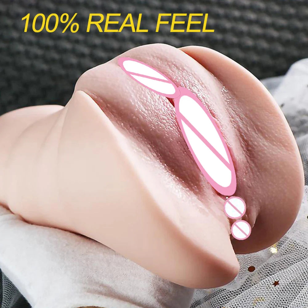3 IN 1 Deep Throat Artificial Real Pussy Oral, Male Masturbator Blowjob Realistic Rubber Vagina