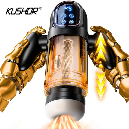 Automatic Male Masturbator with Thrusting and Suction – LCD Display, Adjustable Modes, and Ergonomic Handle