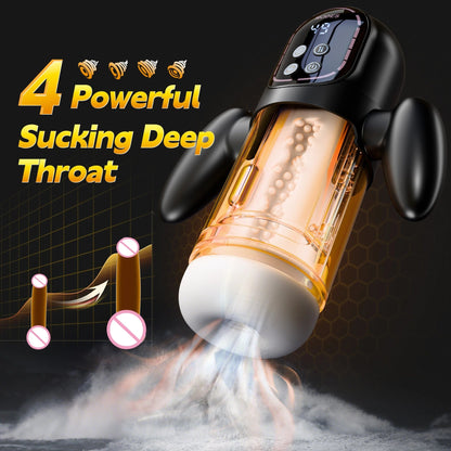 Automatic Male Masturbator with Thrusting and Suction – LCD Display, Adjustable Modes, and Ergonomic Handle