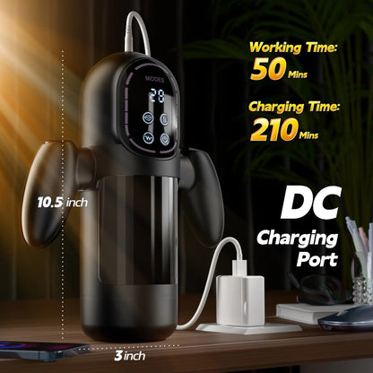 Automatic Male Masturbator with Thrusting and Suction – LCD Display, Adjustable Modes, and Ergonomic Handle